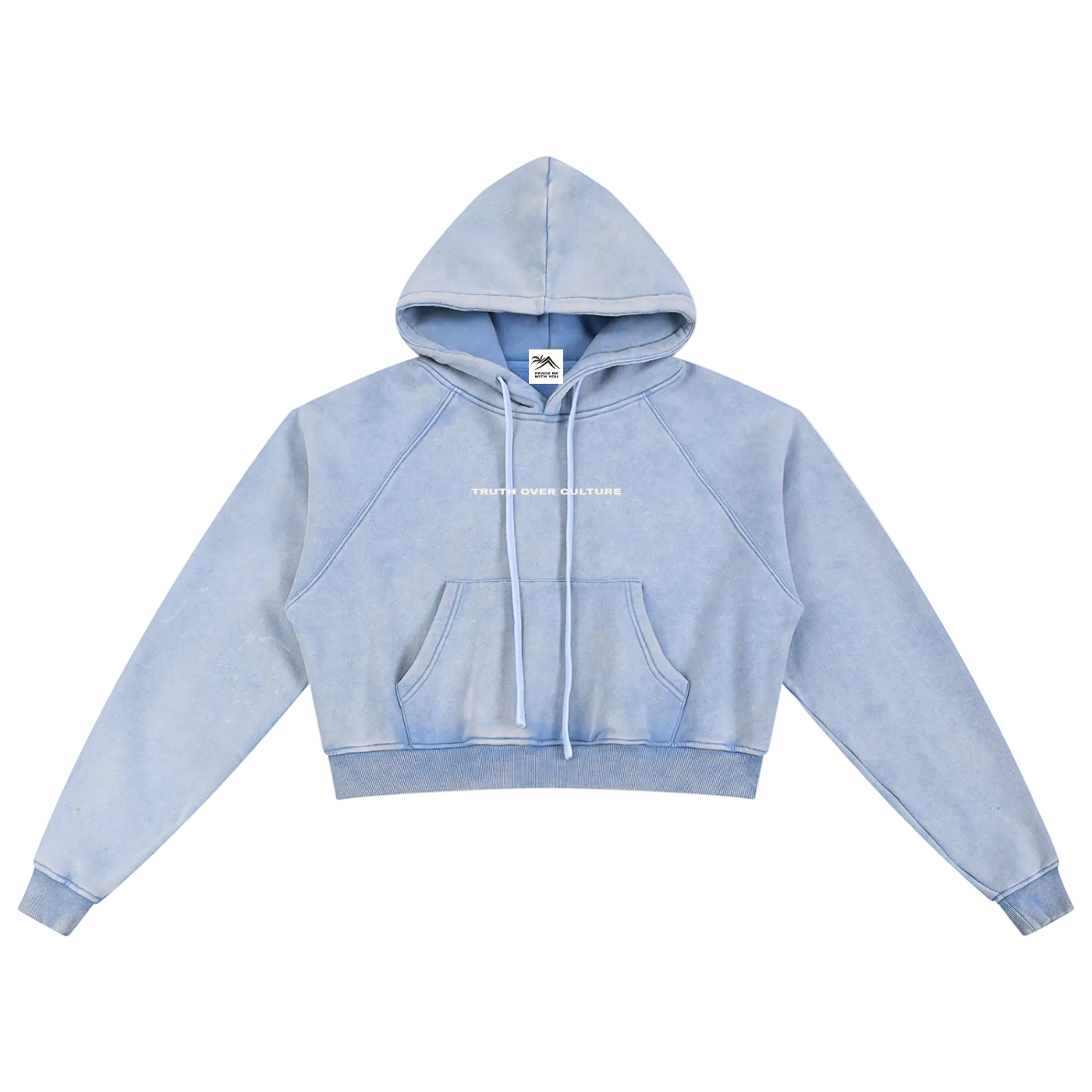 Truth Over Culture Vintage Crop Hoodie