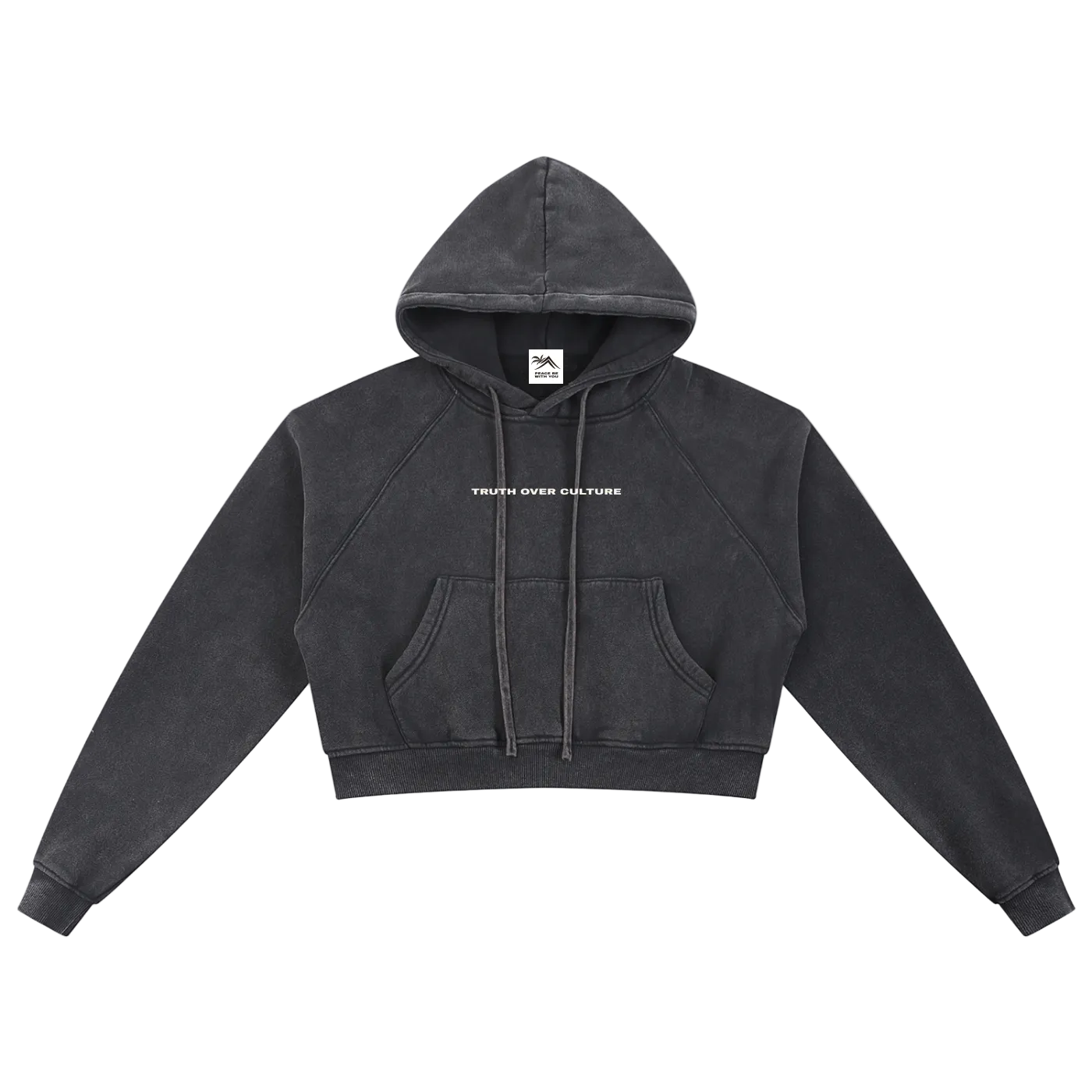 Truth Over Culture Vintage Crop Hoodie
