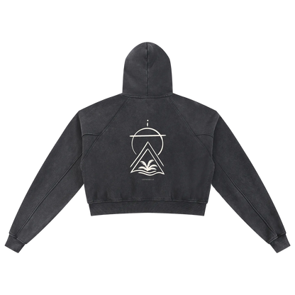 Truth Over Culture Vintage Crop Hoodie
