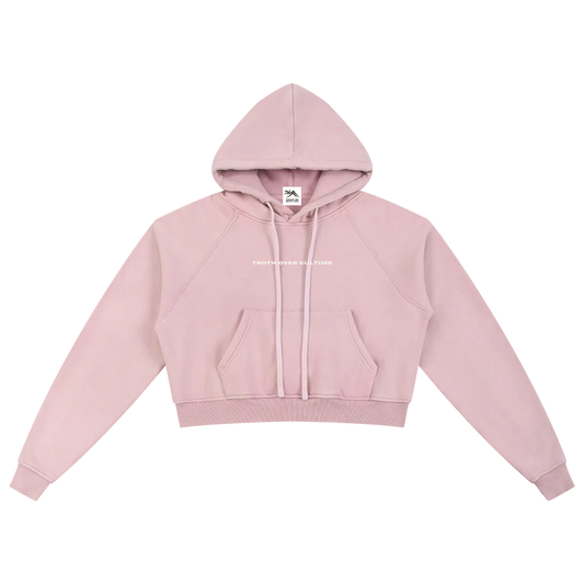 Truth Over Culture Vintage Crop Hoodie