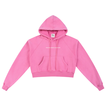 Truth Over Culture Vintage Crop Hoodie